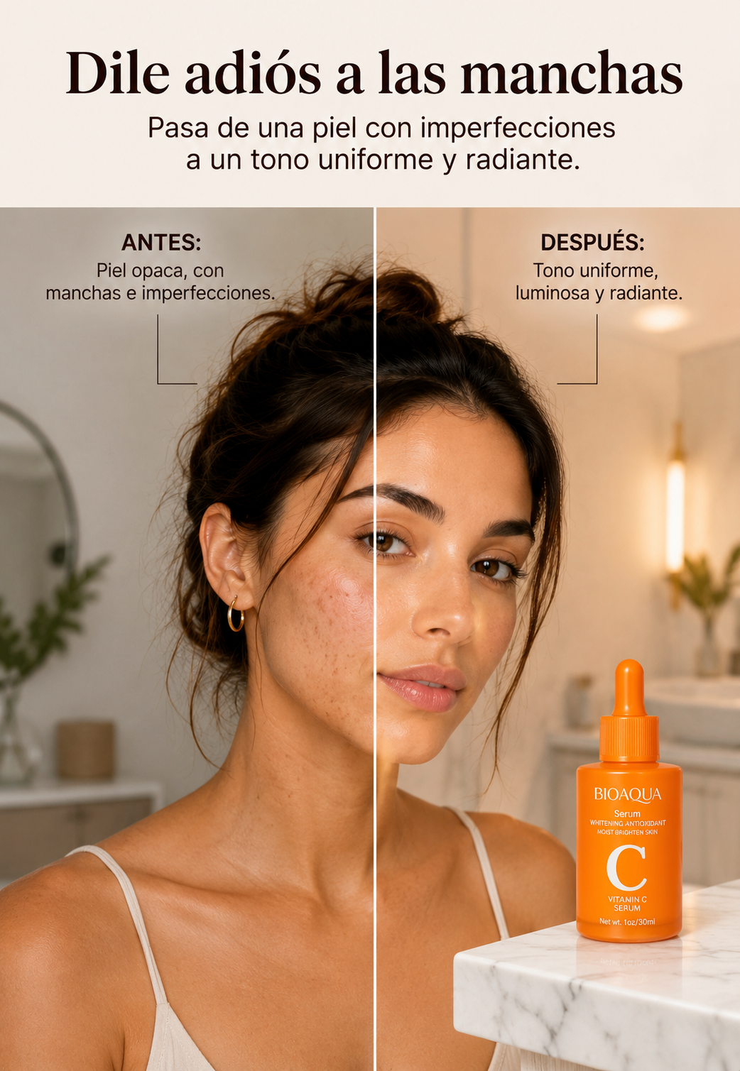 Sérum Facial Vitamina C Bioaqua | Piel Radiante y Sin Manchas