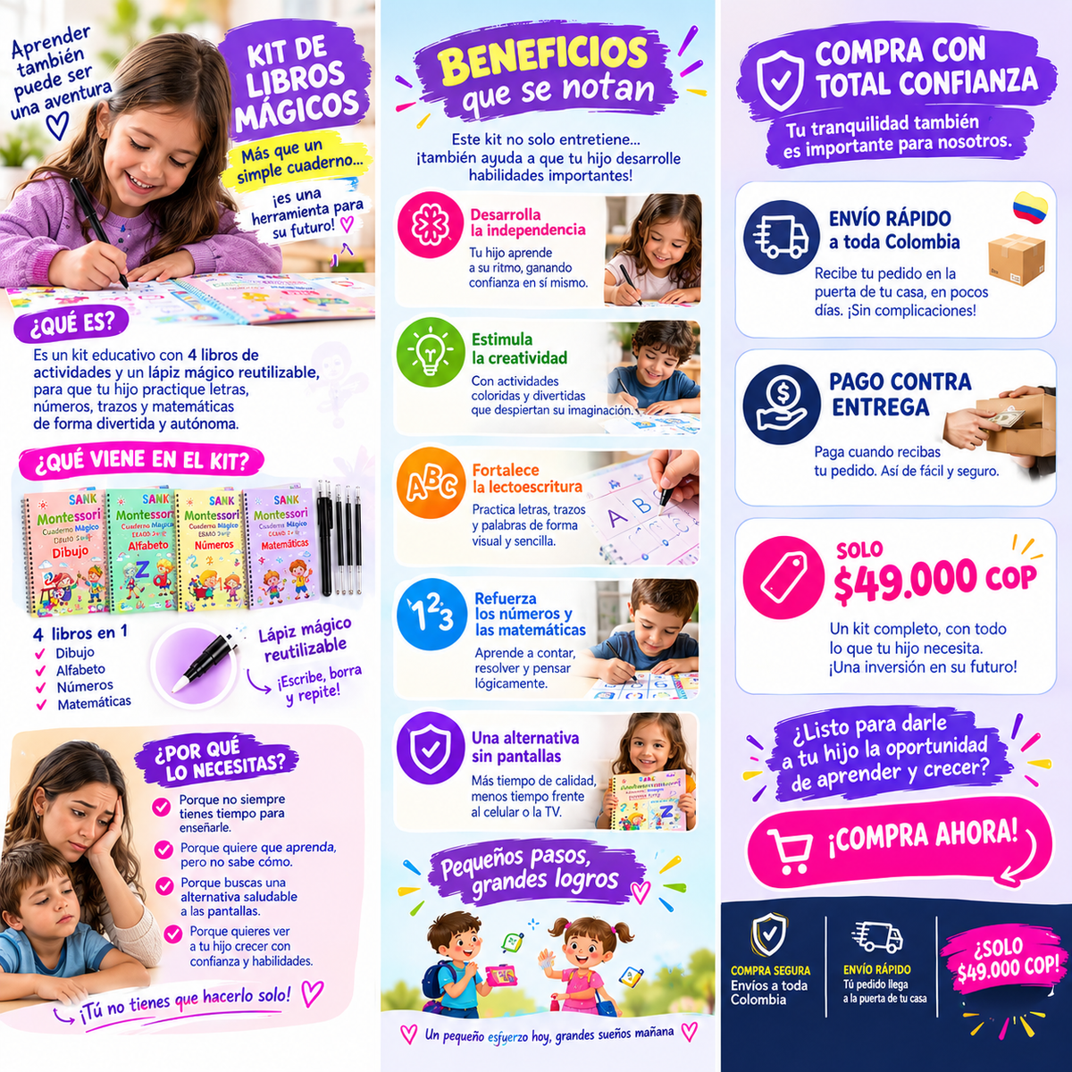 KIT 4 LIBROS CALIGRAFIA PROMOCION