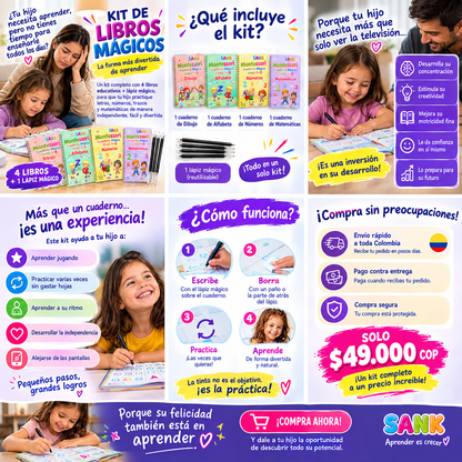 KIT 4 LIBROS CALIGRAFIA PROMOCION
