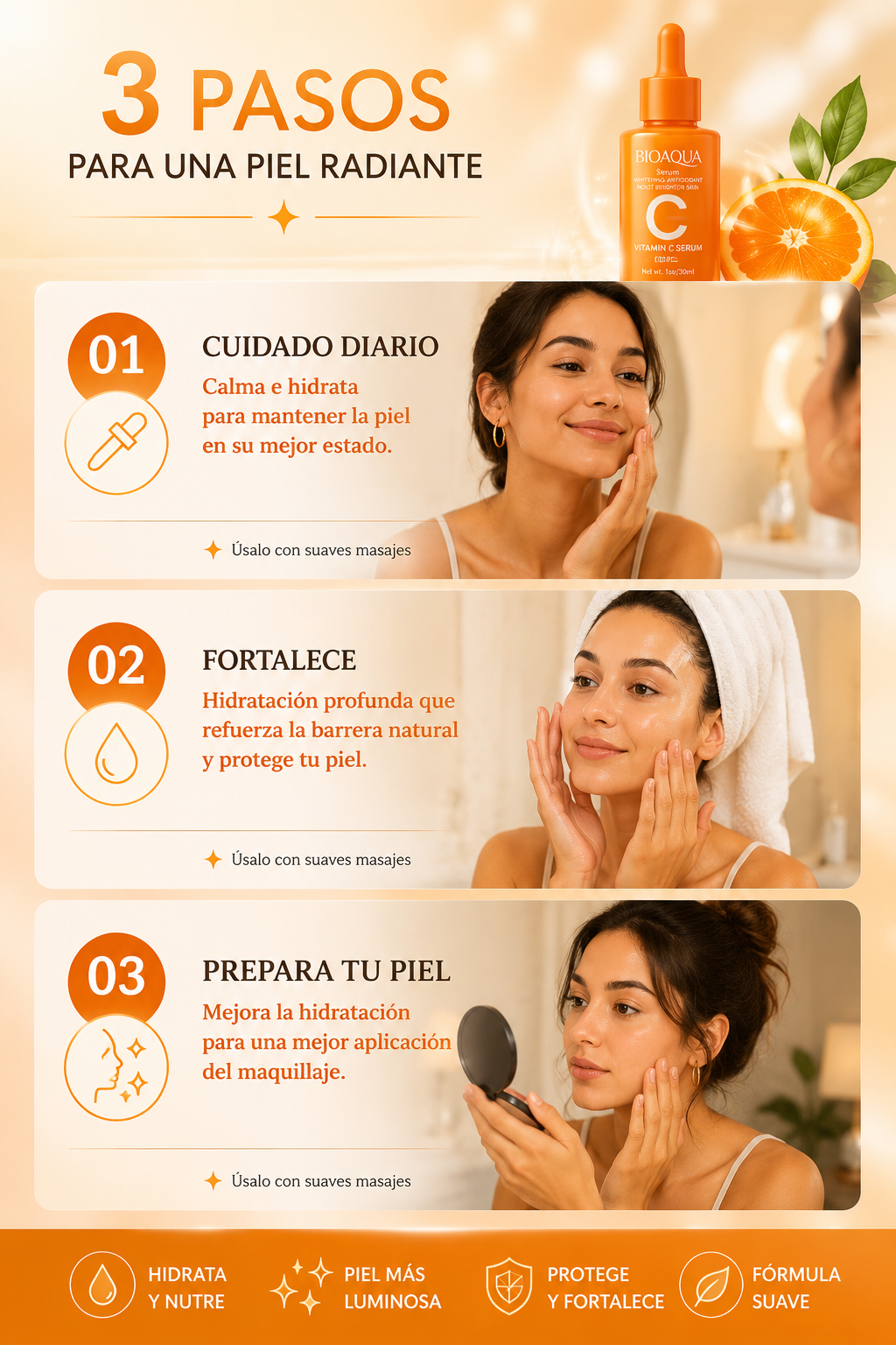 Sérum Facial Vitamina C Bioaqua | Piel Radiante y Sin Manchas