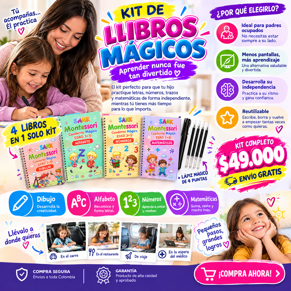 KIT 4 LIBROS CALIGRAFIA PROMOCION